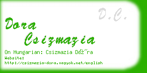 dora csizmazia business card